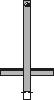 Afzetpaal PARKY met platte kop, hoogte 1000 mm, voor insteken met grondplug  S