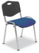 Nowy Styl Bezoekersstoel ISO met kunststof rugleuning, zitting stof (100% polyester), donkerblauw