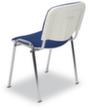 Nowy Styl Buisstalen stoel met kunststof rugschaal, zitting stof (100% polyester), donkerblauw