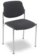 Nowy Styl 6-hoog stapelbare bezoekersstoel Style met bekleding, zitting stof (100% kunstvezel), antraciet