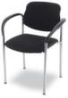 Nowy Styl 6-hoog stapelbare bezoekersstoel Style met bekleding, zitting stof (100% kunstvezel), zwart