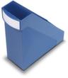 helit Tijdschriftenhouder Büro met gesloten zijden, 1 vakken DIN A4, blauw