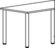 Trapezevormige vergadertafel, breedte x diepte 800 x 520 mm, plaat esdoorn  S