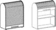 Gera Roldeurkast met verticale deur Milano, 3 ordnerhoogten, RAL7035 lichtgrijs/zilverkleurig  S