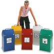 stumpf Brandvertragende container voor recyclebaar materiaal, 45 l, RAL7035 lichtgrijs, deksel RAL7035 lichtgrijs  S