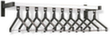 van Esch Wandkapstok, met 10 afneembare kledinghangers en hoedenplank, aluminiumkleurig/RAL9005 gitzwart