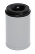 VAR Prullenmand met bluskop, 15 l, RAL7035 lichtgrijs, bovendeel zwart
