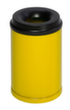 VAR Prullenmand met bluskop, 15 l, RAL1023 verkeersgeel, bovendeel zwart