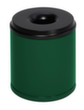 VAR Prullenmand met bluskop, 30 l, RAL6001 smaragdgroen, bovendeel zwart