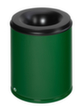 VAR Prullenmand met bluskop, 80 l, RAL6001 smaragdgroen, bovendeel zwart