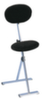 Kappes Inklapbare stahulp ErgoPlus® met rugleuning, zithoogte 550 - 900 mm, zitting donkergrijs