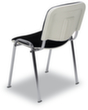 Nowy Styl Buisstalen stoel met kunststof rugschaal, zitting stof (100% polyester), zwart