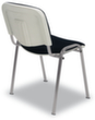 Nowy Styl Buisstalen stoel met kunststof rugschaal, zitting stof (100% polyester), donkerblauw