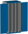 bott Verticale kast cubio, 4 uittrekelementen, RAL7035 lichtgrijs/RAL5010 gentiaanblauw