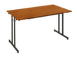 Stapelbare multifunctionele klaptafel, breedte x diepte 1400 x 700 mm, plaat kersenboom