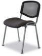 Nowy Styl Bezoekersstoel ISO met netrug, zitting stof (100% polyester), donkergrijs