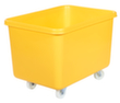 Mobiele rechthoekige container voedselveilig + versterkte basis, inhoud 340 l, geel