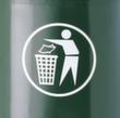 Sticker voor afvalbak