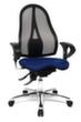 Topstar bureaustoel Sitness 15 met permanent-contactmechanisme, rugleuning met netbekleding, blauw  S