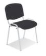 Nowy Styl 12-hoog stapelbare bezoekersstoel ISO met bekleding, zitting stof (100% polyolefine), zwart