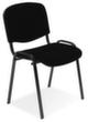 Nowy Styl 12-hoog stapelbare bezoekersstoel ISO met bekleding, zitting stof (100% polyolefine), zwart