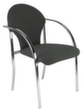 Nowy Styl Bezoekersstoel met gebogen armleuningen, zitting stof (100% polyolefine), antraciet