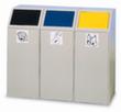 VAR Recycleerbare afvalverzamelaar met voordeur, 69 l, RAL9016 verkeerswit, deksel geel  S