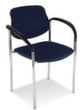Nowy Styl 6-hoog stapelbare bezoekersstoel Style met bekleding, zitting kunstleer, blauw