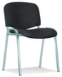 Nowy Styl 12-hoog stapelbare bezoekersstoel ISO met bekleding, zitting stof (100% polyolefine), antraciet