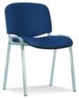 Nowy Styl 12-hoog stapelbare bezoekersstoel ISO met bekleding, zitting stof (100% polyolefine), blauw