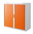 Paperflow Jaloeziedeurkast easyOffice®, 2 ordnerhoogten, wit/oranje