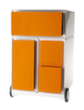 Paperflow Rolcontainer easyBox met HR uittrekbaar, 3 lade(n), wit/oranje
