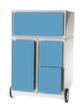 Paperflow Rolcontainer easyBox met HR uittrekbaar, 3 lade(n), wit/blauw
