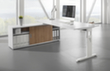 Aanbouwtafel voor sideboard, breedte x diepte 1600 x 800 mm, plaat grijs  S
