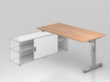 Aanbouwtafel voor sideboard, breedte x diepte 1600 x 800 mm, plaat notenboom