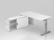 Aanbouwtafel voor sideboard, breedte x diepte 1600 x 800 mm, plaat wit