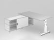 Aanbouwtafel voor sideboard, breedte x diepte 1600 x 800 mm, plaat grijs