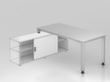 Aanbouwtafel voor sideboard, breedte x diepte 1600 x 800 mm, plaat grijs