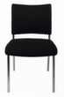 Topstar Bezoekersstoel Visit 10 met beklede rugleuning, zitting stof (100% polypropyleen), zwart
