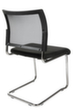 Topstar Bezoekersstoel met sledeframe Visit 20 met netrug, zitting stof (100% polypropyleen), antraciet  S