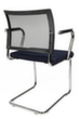 Topstar Bezoekersstoel met sledeframe Visit 20 met netrug, zitting stof (100% polypropyleen), donkerblauw  S