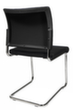 Topstar Beklede bezoekersstoel met sledeframe Visit 20, zitting stof (100% polypropyleen), zwart  S