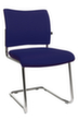 Topstar Beklede bezoekersstoel met sledeframe Visit 20, zitting stof (100% polypropyleen), donkerblauw  S
