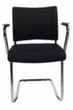 Topstar Beklede bezoekersstoel met sledeframe Visit 20, zitting stof (100% polypropyleen), zwart