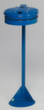 VAR Vuilniszakstandaard met voet, voor 120-liter-zakken, blauw, deksel blauw
