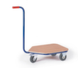 Rollcart Handgreeprol met houten laadvloer, draagvermogen 200 kg, 1 zwenk- en 2 bokwielen