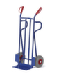 Rollcart zakkensteekwagen met steunbalken, draagvermogen 250 kg, TPE banden