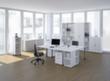 Gera Hoekig koppelelement voor bureau Milano met 3 steunvoeten, breedte x diepte 800 x 800 mm, plaat wit