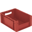Euronorm zichtbare opslagcontainer met toegangsopening, rood, HxLxB 170x400x300 mm  S