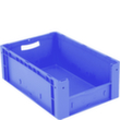 Euronorm zichtbare opslagcontainer met toegangsopening, blauw, HxLxB 220x600x400 mm  S
